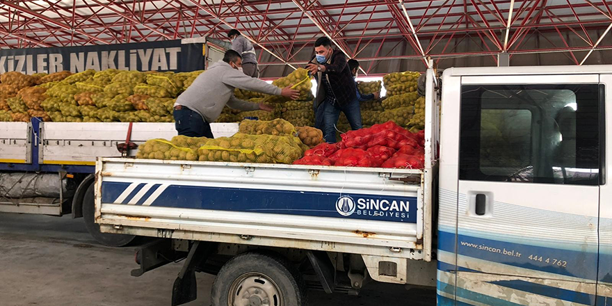 Sincan’da patates ve soğan dağıtılıyor