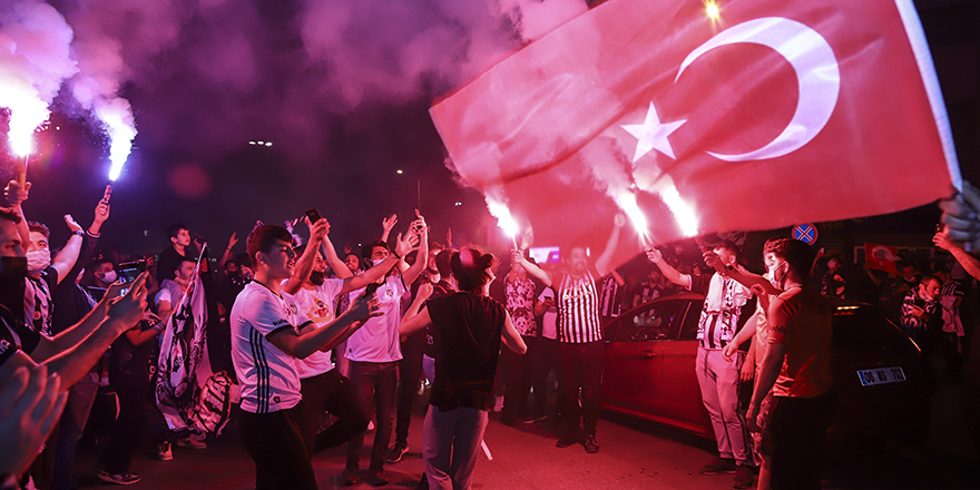 Ankara'da Beşiktaş'ın şampiyonluk sevinci