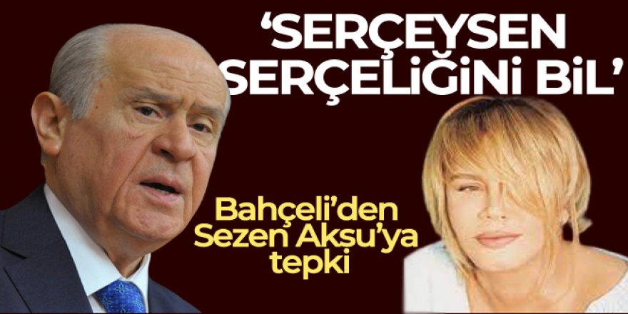 Bahçeli'den Sezen Aksu'ya tepki