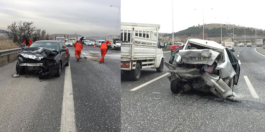 Sürücüsü kalp krizi geçiren araç otomobille çarpıştı