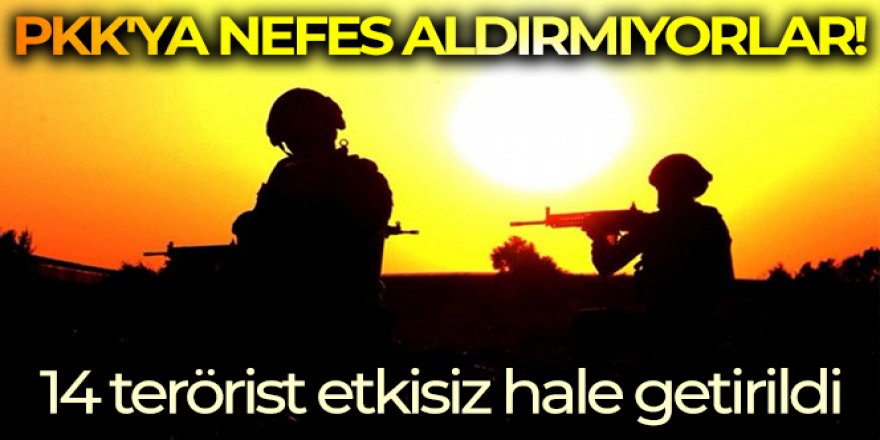 MSB: '14 PKK/YPG'li terörist etkisiz hale getirildi'