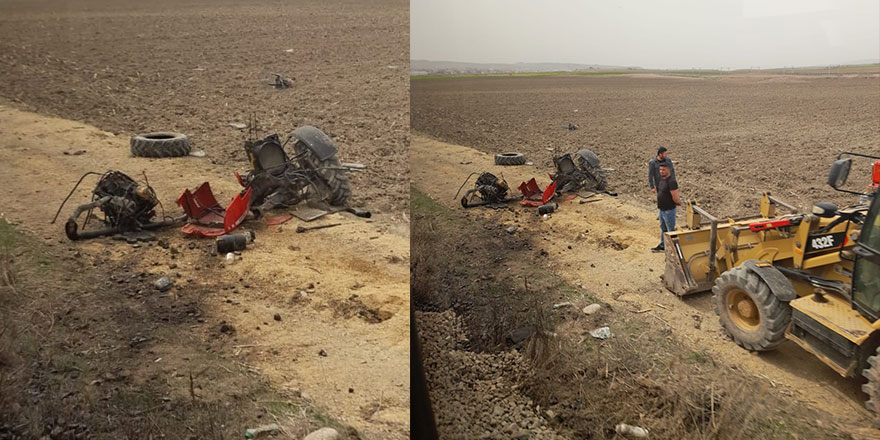 Tren raylarına giren traktör sürücüsü canından oluyordu