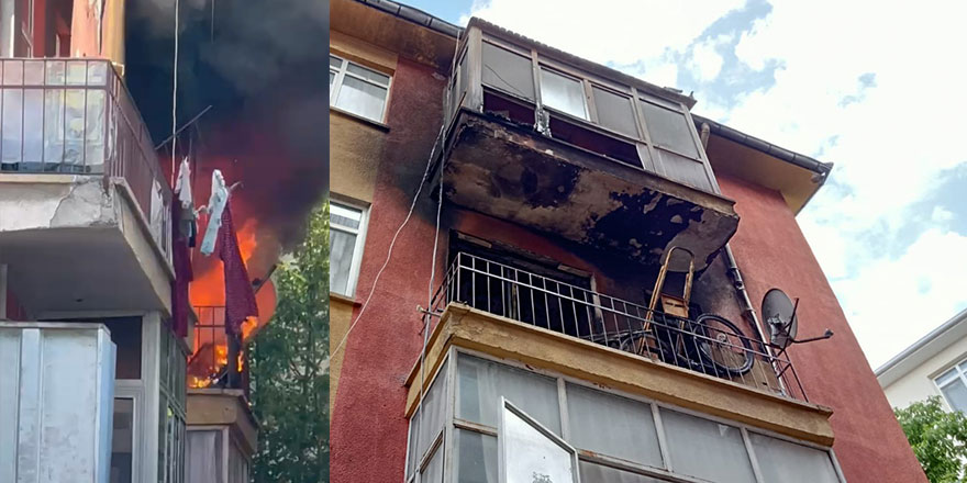 Ankara'da korkutan yangın, 1 kişi hastaneye kaldırıldı