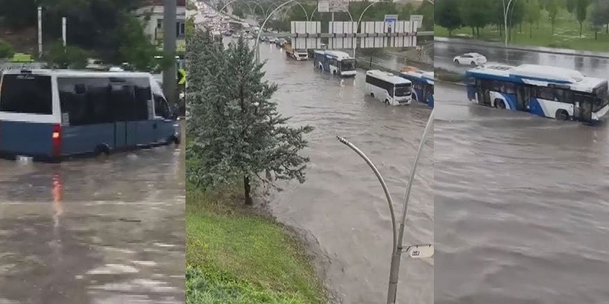 Çankaya’da sağanak yağış sonrası hayat durma noktasına geldi