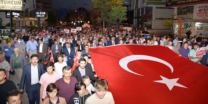 Kahramankazan'da şehitler için yürüdüler