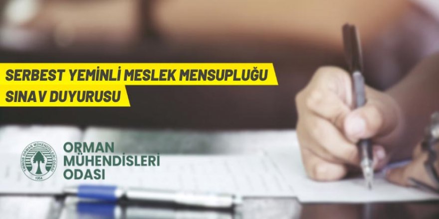 Serbest Yeminli Meslek Mensupluğu sınavlarına ilişkin duyuru