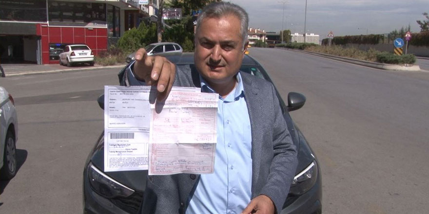 Otomobiline gelen motosiklet cezasıyla neye uğradığını şaşırdı