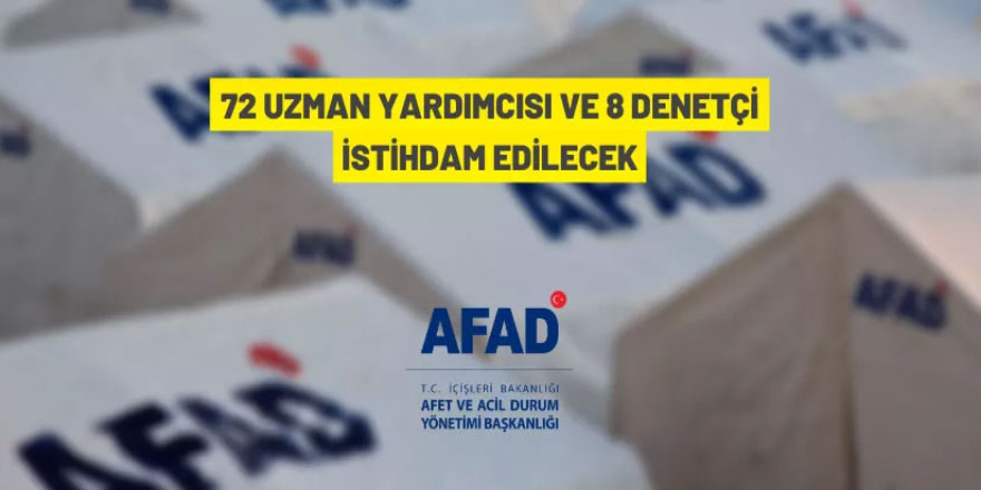 AFAD'dan personel alım ilanı