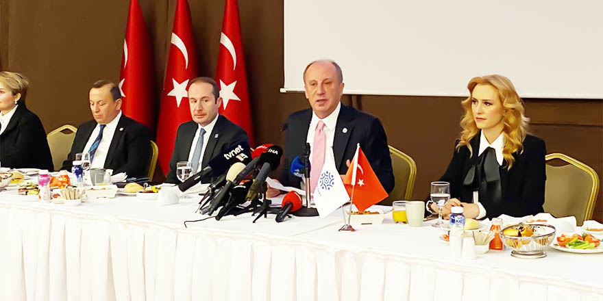 Memleket Partisi Genel Başkanı Muharrem İnce gazetecilerle buluştu