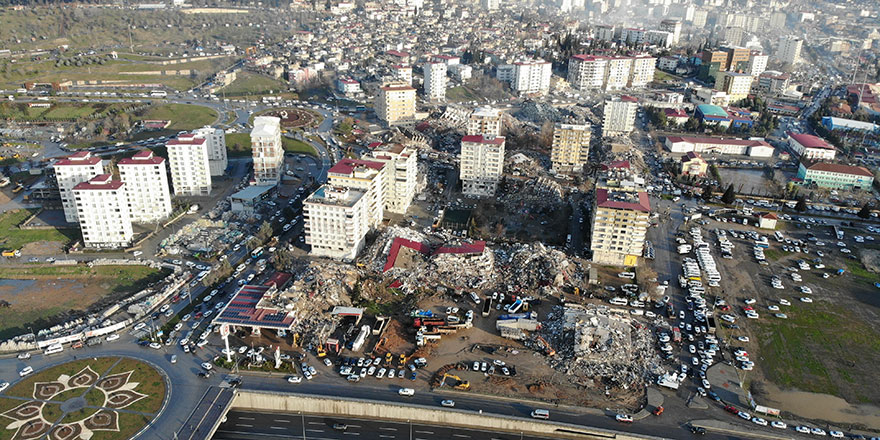 Kahramanmaraş’ta yıkım havadan görüntülendi