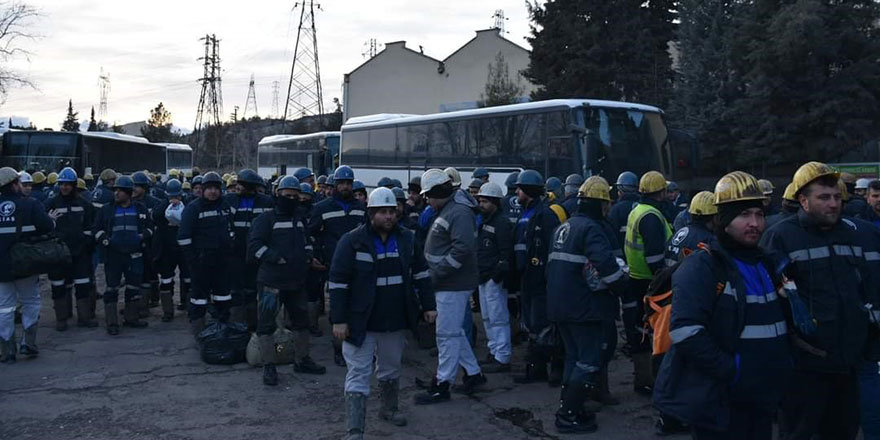 Nallıhan'da madencilerden deprem bölgesine yardım eli