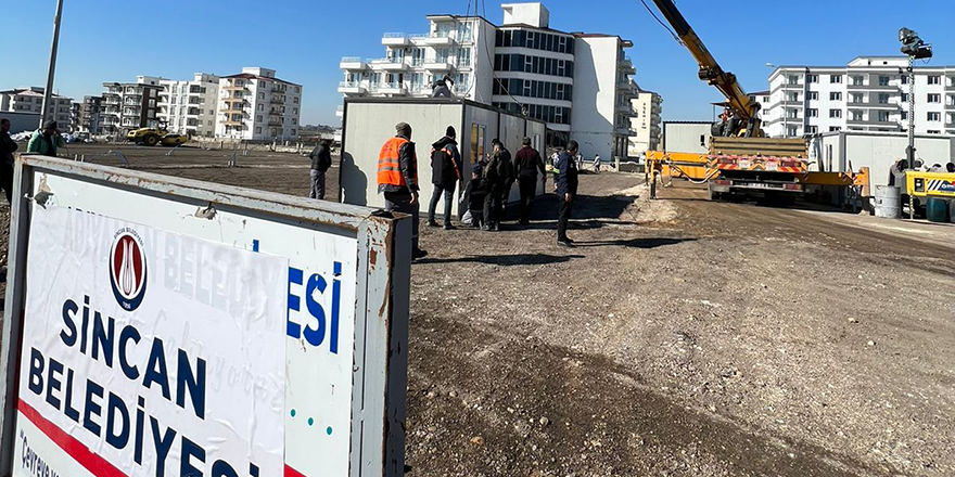 Sincan Belediyesi Adıyaman’da konteyner kent kuruyor