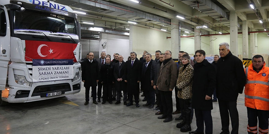 Gazi Üniversitesi’nden deprem bölgesine yardım seferberliği