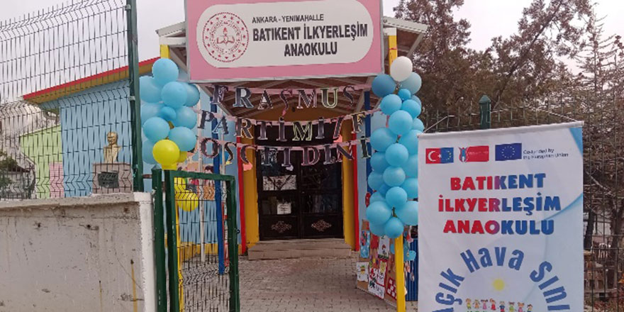 Batıkent İlkyerleşim Anaokulu açık hava sınıfı kurdu