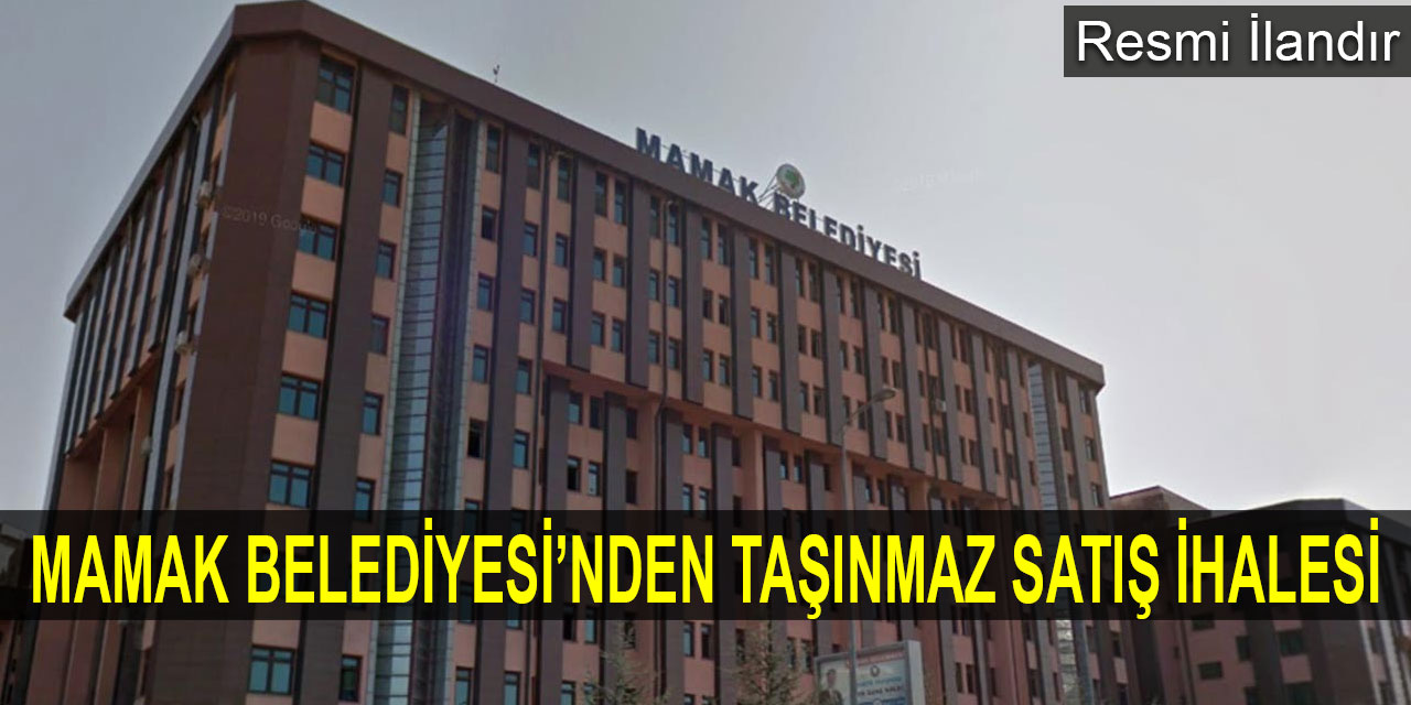 Mamak Belediyesi'nden taşınmaz satış ihalesi