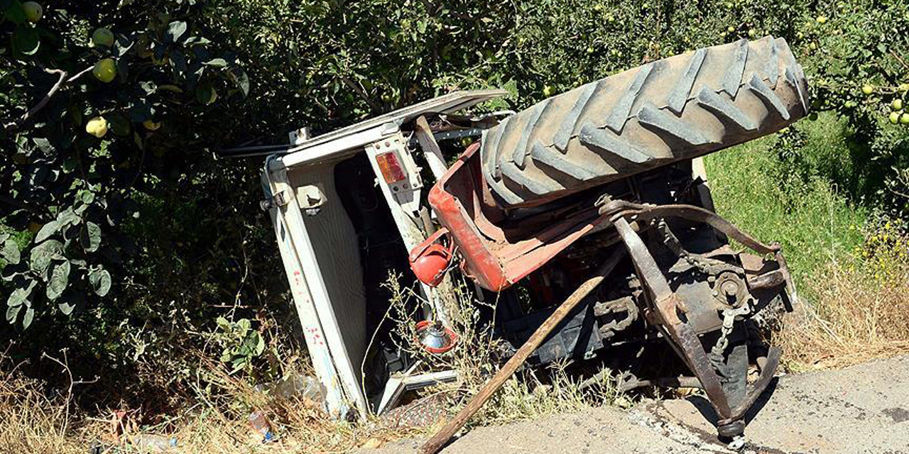Karaman'da traktör devrildi, 1 kişi hayatını kaybetti