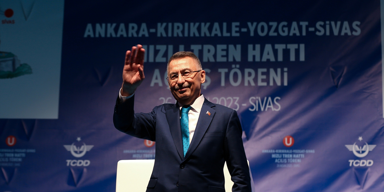 Cumhurbaşkanı Yardımcısı Fuat Oktay, hızlı tren açılış töreninde konuştu