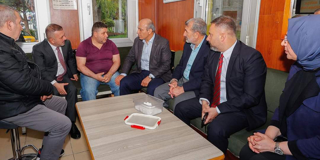 Murat Ercan ve Remzi Albasan Sincanlı esnafın taleplerini dinliyor