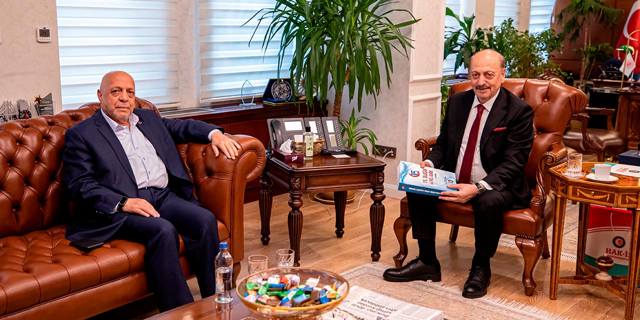 HAK-İŞ Genel Başkanı’ndan Bakan Bilgin’e Kamu Çerçeve ziyareti