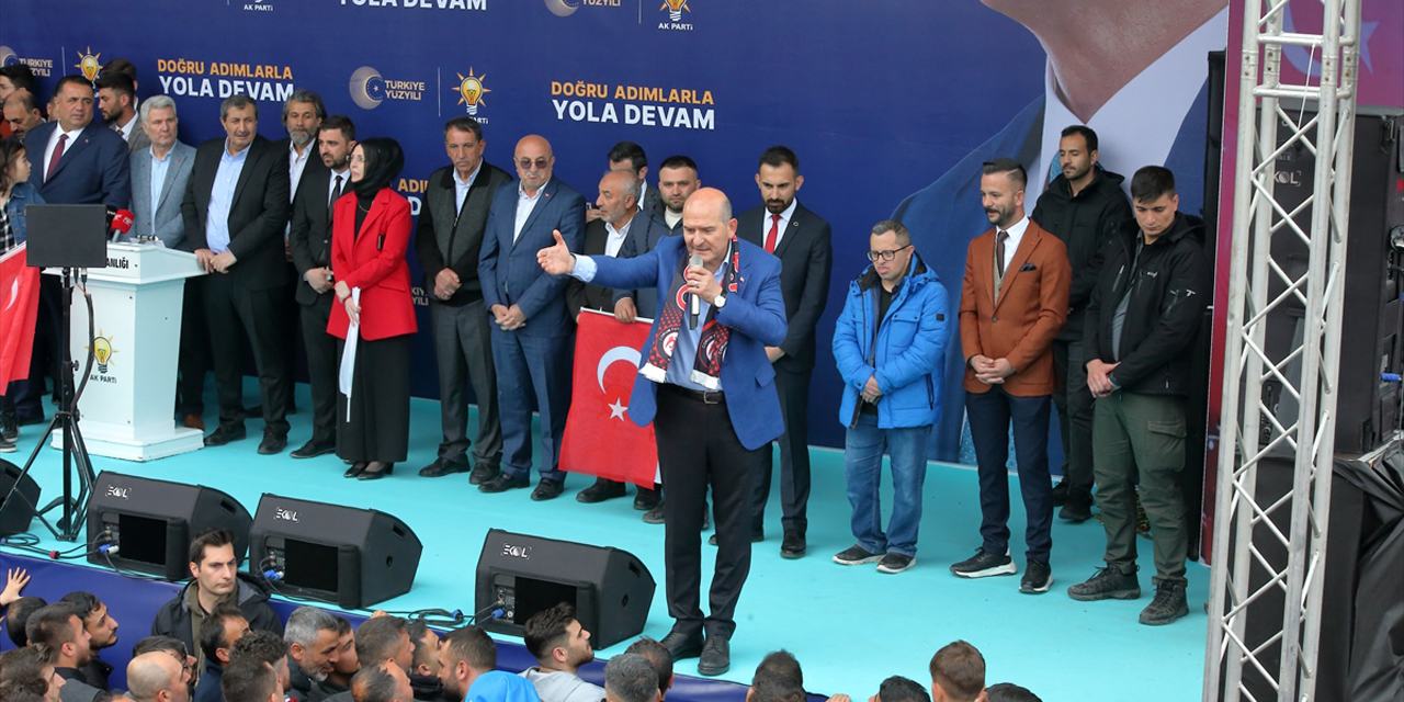 Bakan Soylu, Çorum'da vatandaşlara seslendi