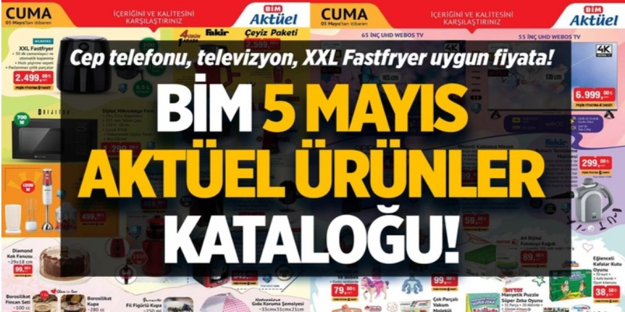 BİM'e bu hafta ne gelecek? BİM 5 Mayıs aktüel ürünler kataloğunda 2023 ne var?