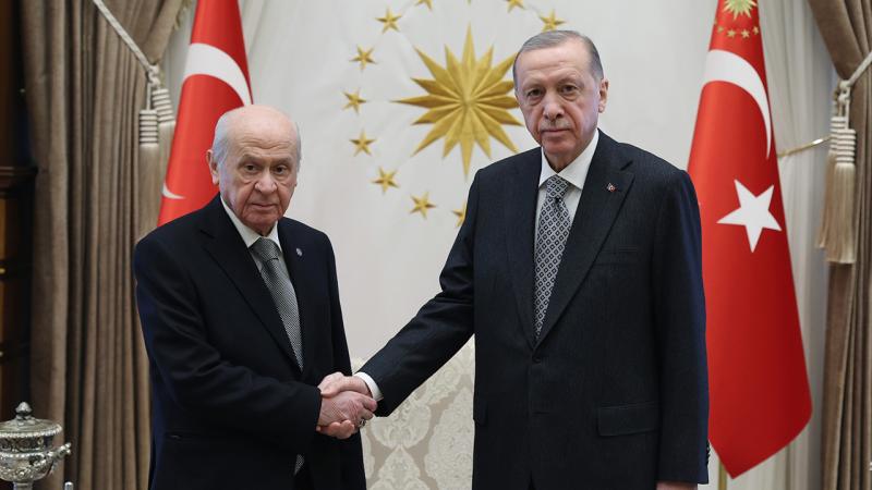 Cumhurbaşkanı Erdoğan Bahçeli'yle bir araya geldi