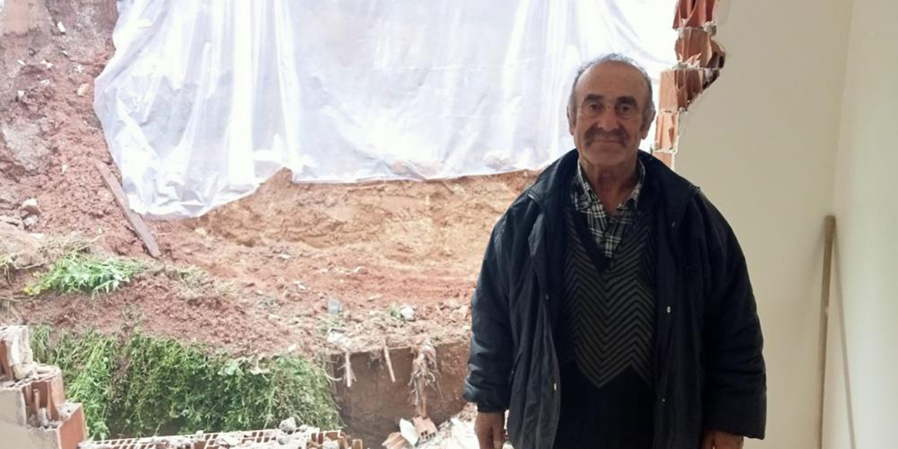 Ankara'da sağanak sağış nedeniyle istinat duvarı çöktü
