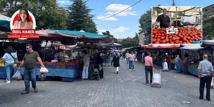 Keçiören Gazino Semt Pazarı'nda domates pazarın yıldızı oldu