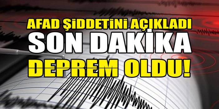 Yozgat'ta deprem oldu