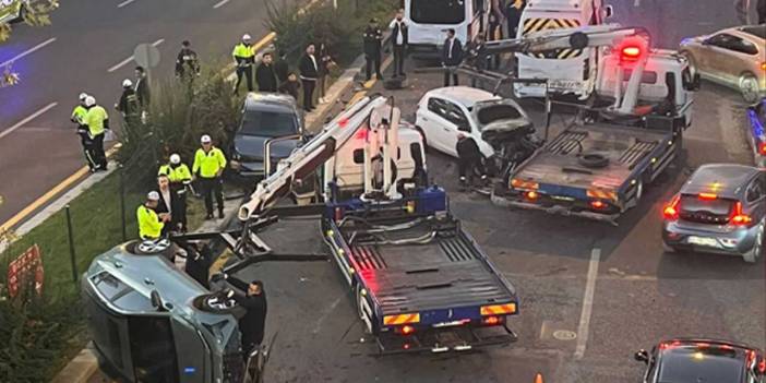 Ankara'da korkutan trafik kazaları: Söğütözü'nde zincirleme kaza trafiği tamamen durdurdu