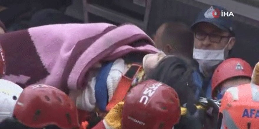 Kartal'da enkazdaki küçük kız 20 saat sonra sağ çıkarıldı